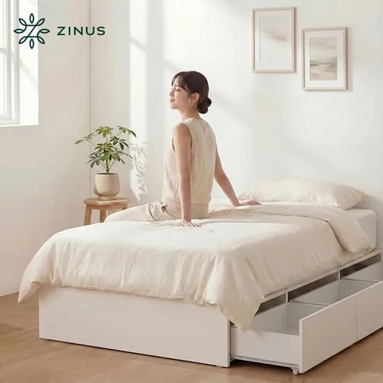 루미 침대 프레임 무헤드형 수납 서랍 2colors SS/Q