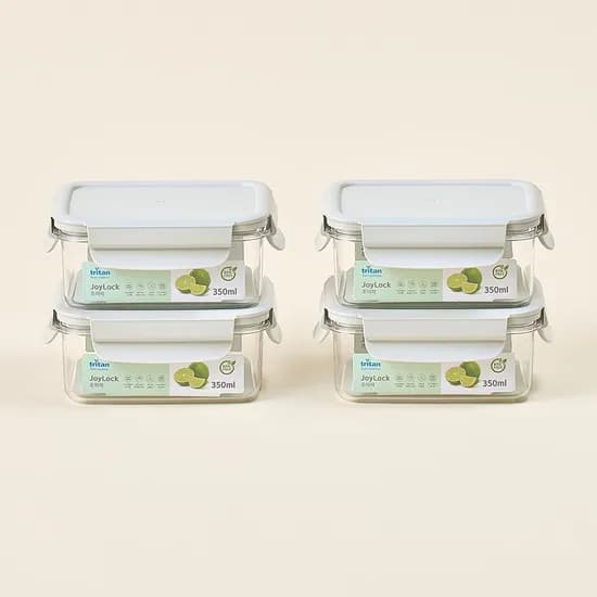 조이락 트라이탄 밀폐용기 직사각 350ml 4개 32,000원
