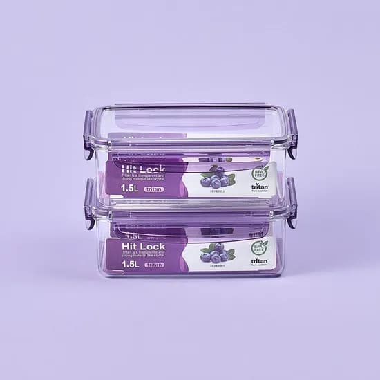 히트락 올트라이탄 밀폐용기 직사각 1.5L 2개