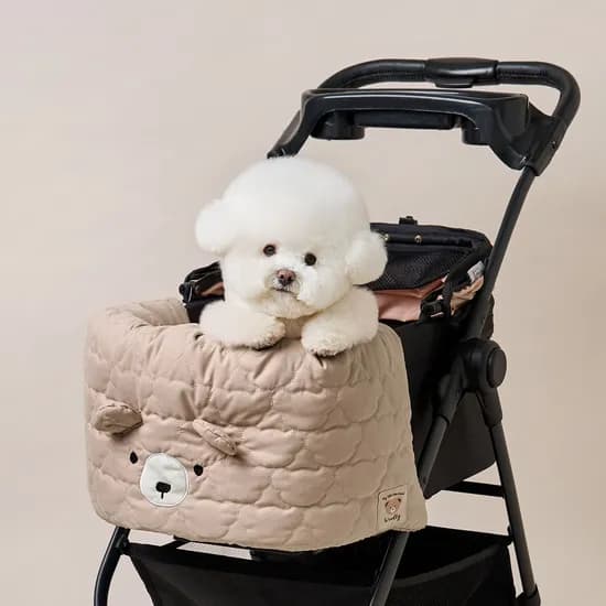 곰돌이 올인원 강아지 유모차 쿠션 범퍼 일체형 3colors