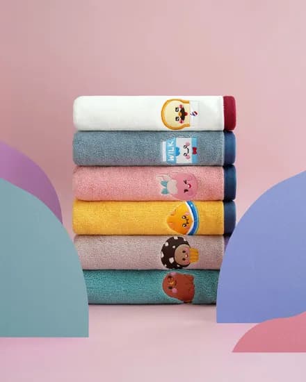 브레드이발소 30수코마사 캐릭터 호텔수건 5장세트