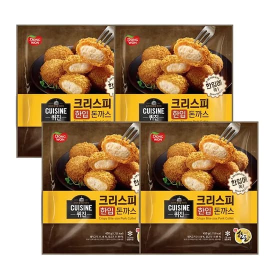 퀴진 크리스피 한입돈까스 450g*4개