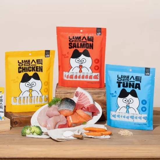 냥쌤스틱 대용량 가성비 고양이 츄르 스틱 3종 택 1(연어/닭가슴살/참치)