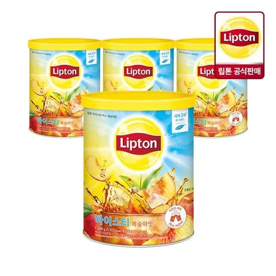 립톤 아이스티 믹스 복숭아맛 1.5kg 4개
