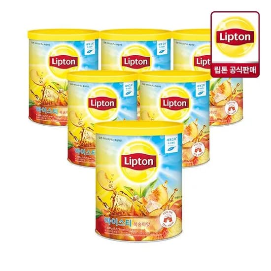 립톤 아이스티 믹스 복숭아맛 1.5kg 6개