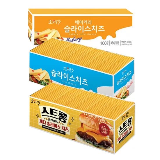 슬라이스치즈(업소용/베이커리/스트롱 체다) 1.8kg 1개
