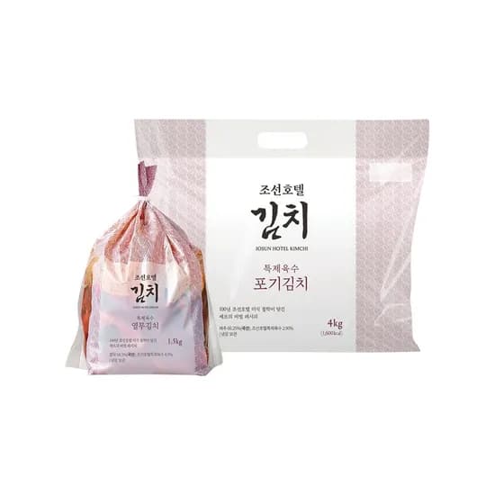 조선호텔 특제육수 포기김치 4kg + 열무김치 1.5kg 세트 조선호텔 특제육수 포기김치 4kg + 열무김치 1.5kg 세트