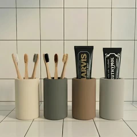 규조토 빅 칫솔 치약꽂이 (4colors)