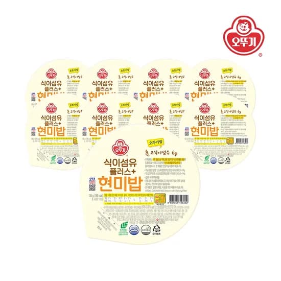 오뚜기밥 식이섬유플러스 현미밥 130g 18개