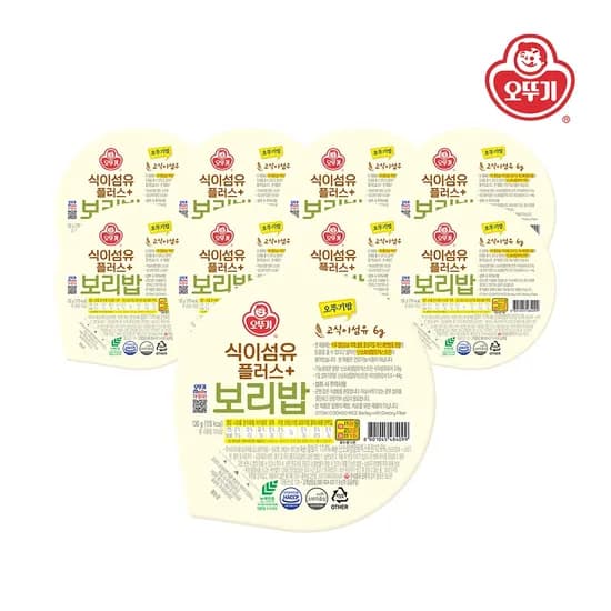 오뚜기밥 식이섬유플러스 보리밥 130g*18개(1박스)