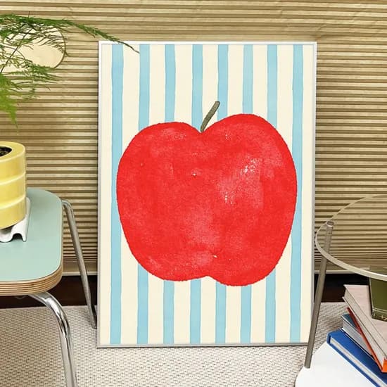 요즘 풍수 그림 사과 액자 인테리어 포스터 레드 애플