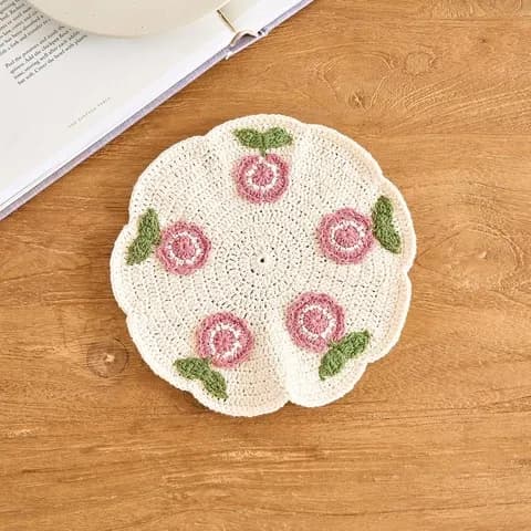 L 크로쉐 멀티 깔개 핑크 플라워 D19 5,900원