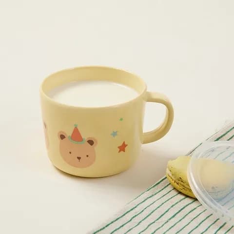 파티베어 멜라민 뚜껑 머그컵 200ML 곰