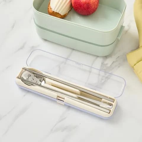 봉쥬르두부 휴대용 수저세트 블루 9,900원