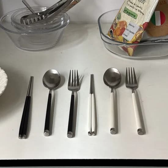 모던 투톤 무광 수저세트