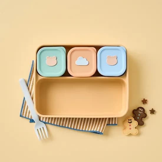실리콘 흡착식판 스팀홀 보관용기 180ml 3P 세트 곰 29,900원
