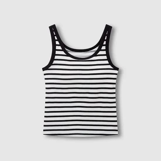 여 코튼 립 탱크 브라캐미솔 (3 sizes)(4 colors)