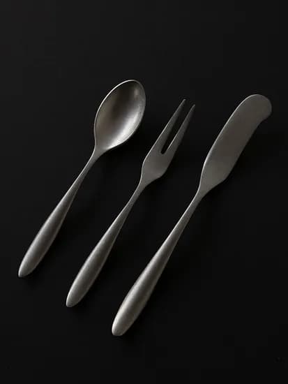 슬린 빈티지 텍스처 티 커트러리