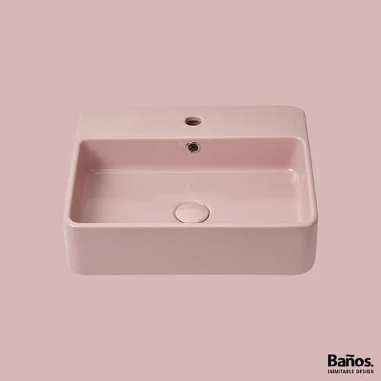올림피아 TRATTO 수건걸이 핑크 컬러 세면기