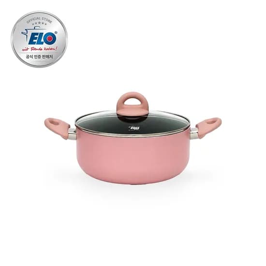 파스텔 핑크 IH 세라믹 코팅 냄비 양수 24cm