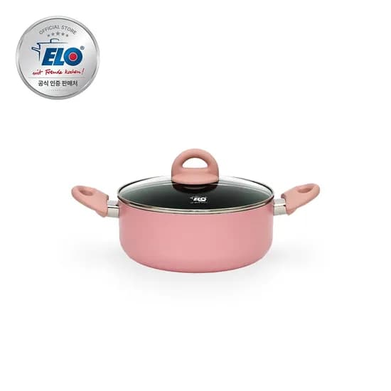 파스텔 핑크 IH 세라믹 코팅 냄비 양수 22cm