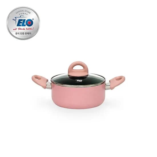 파스텔 핑크 IH 세라믹 코팅 냄비 양수 18cm