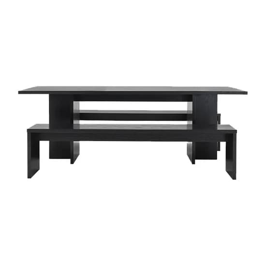 COLUMN TABLE, 2 BENCH SET