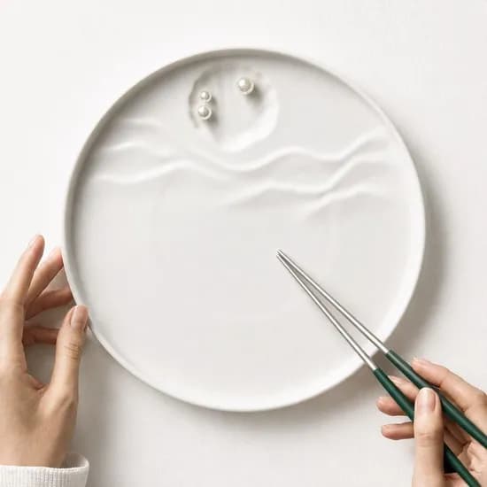 결 바다 속 조개접시