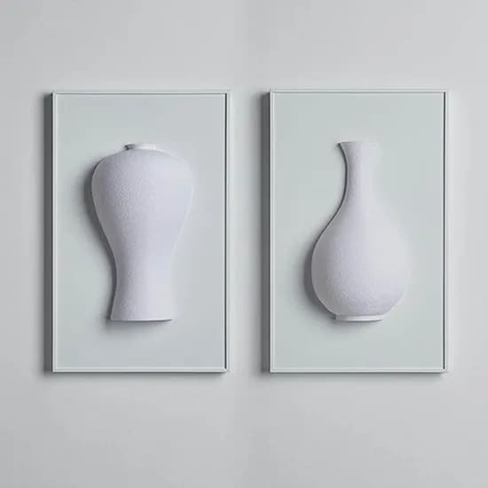 매주병 백자 흑자 인테리어 액자 전통 소품