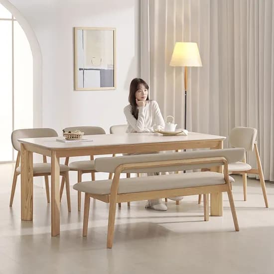 쿠드 6인용 테이블 포세린 세라믹 식탁 1800