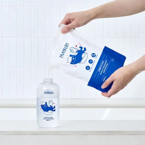 바스앤샴푸 리필 450ml 신생아 아기 바디워시 고농축 올인원 탑투토