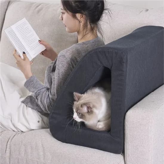 우드 프레임 삼각 터널쿠션 (4colors) 고양이 숨숨집 캣터널 등받이 반려묘 펫가구