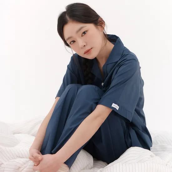 퓨어시트 블루디즐 반팔 긴바지 잠옷 세트