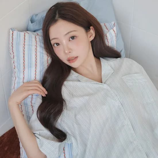 타이드리듬 치즈폼 반팔 잠옷 세트