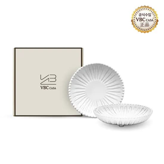 인칸토 스트라이프 풋티드 라운드볼 15.5cm 2P 기프트세트