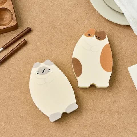 뚱냥이 스탠딩 양면 수세미 2개입