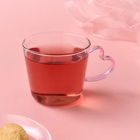 러브소르베 내열유리 하트 핸들컵 300ml