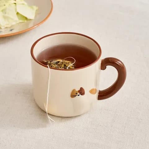 L 우리집뚱냥이 입체머그 점박이냥 280ml