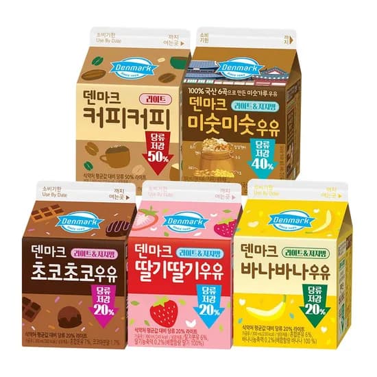 덴마크 가공유 5종 300ml*10개