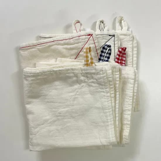 정련된 3겹 4겹 소창 무형광 순면 주방 고리 어린이집 손수건 핸드 타올 답례품