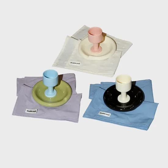 GIFT SET 테이블웨어 집들이 선물 세트(미니와인잔+플레이트+테이블매트)_3 types