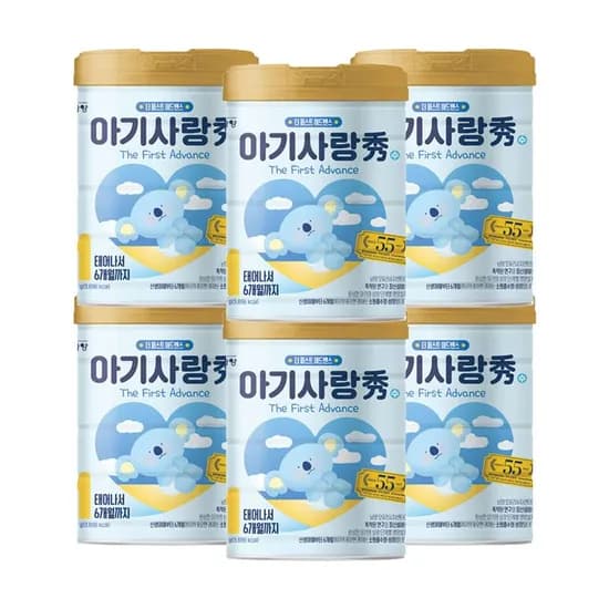 아기사랑 수 The First Advance-1단계 800g 6캔 / 캔분유