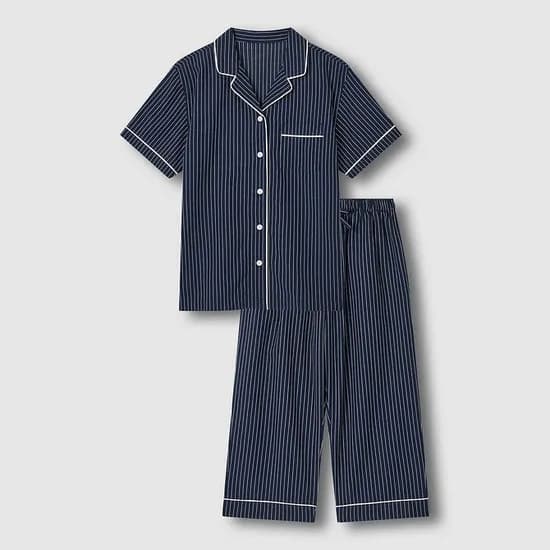 여 라이트 코튼 7부 파자마 세트 (4 sizes)(3 colors)