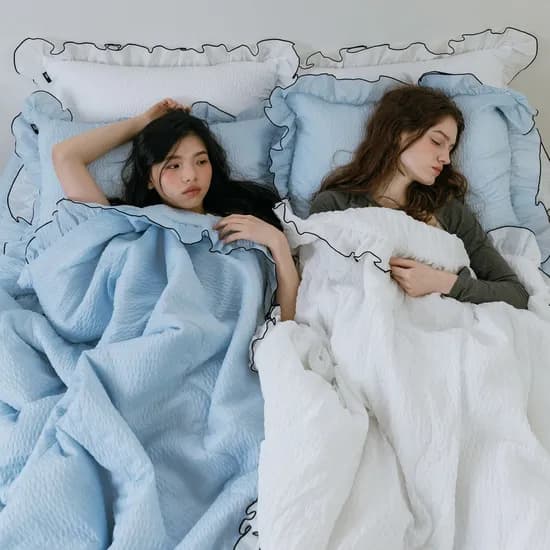 시원한 여름이불 시어서커 프릴 차렵이불 3colors