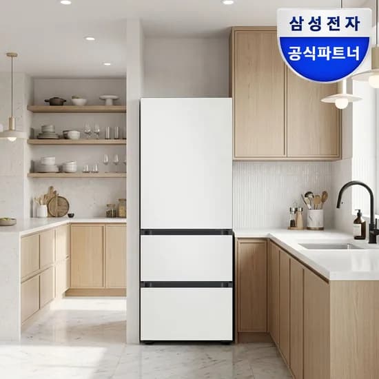 혜택가134만원대 비스포크 김치냉장고 3도어 313L 키친핏 RQ33DB74D201