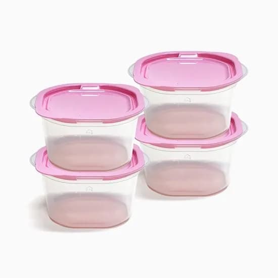 컵밥 전자레인지 스팀홀 냉동 밥보관 소분 용기 500ml 4개
