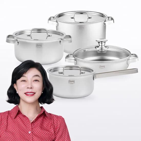 무연마제 스테인리스 통5중 냄비 4종세트