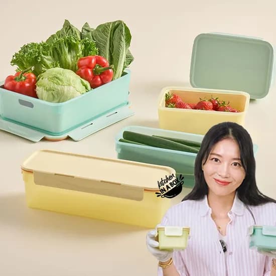 에어클립 프레시 밀폐용기 대용량팩 5종 7P 레몬