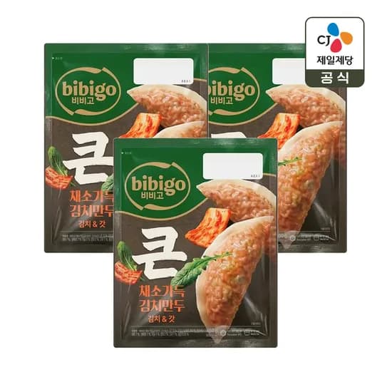 비비고 채소가득김치만두 김치&갓 400g x3개