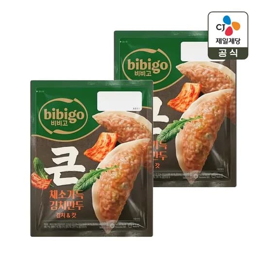 비비고 채소가득김치만두 김치&갓 400g *2개